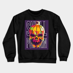 scary pumpkin skull Crewneck Sweatshirt